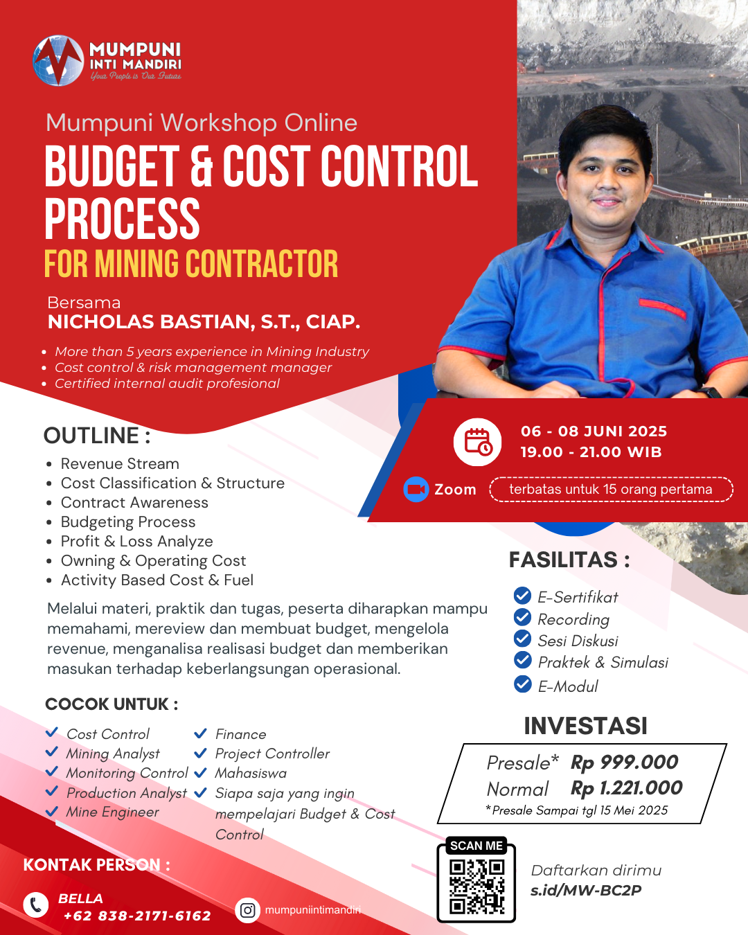 Budget & Cost Control Process For Mining Contractor